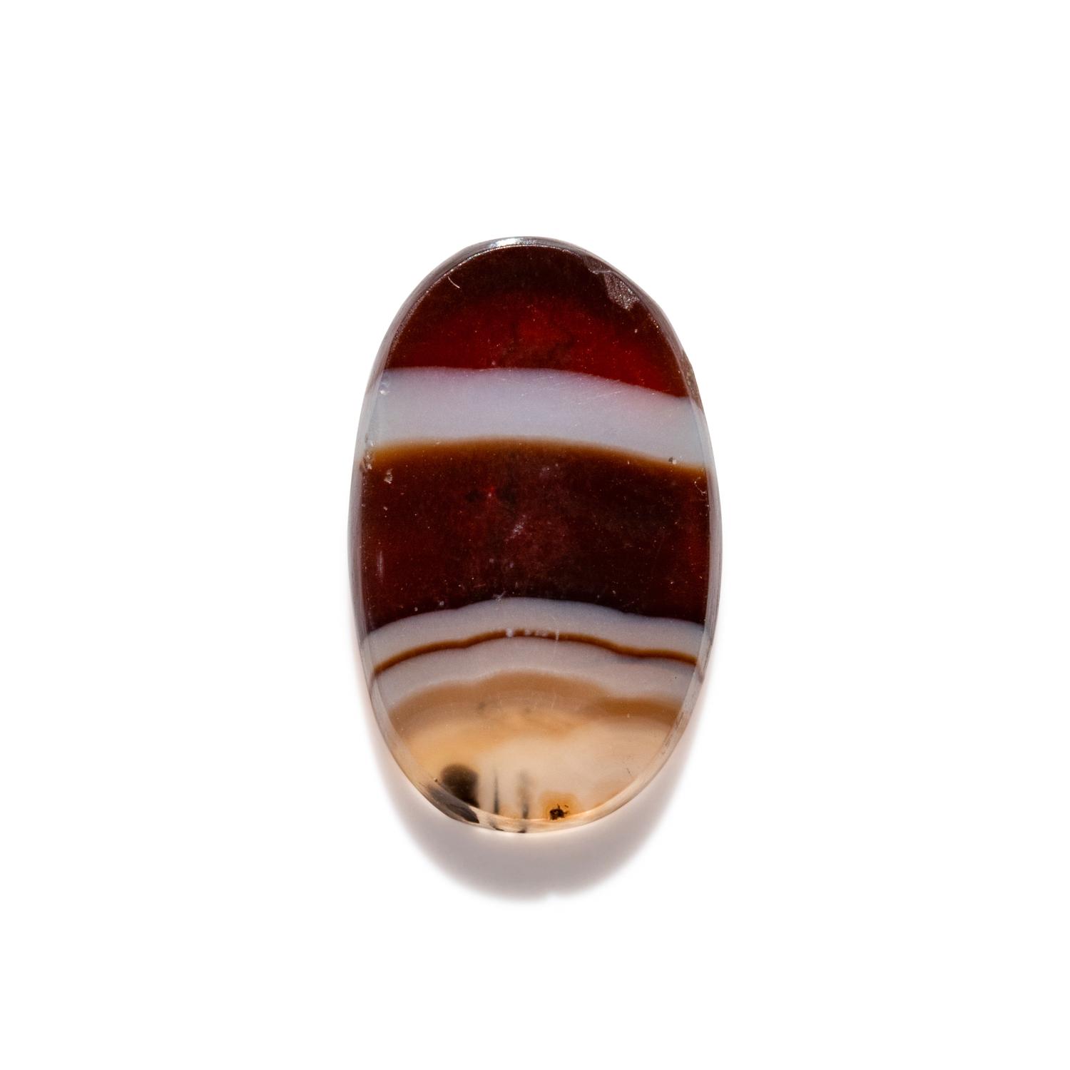 A Roman Banded Agate Ring Stone with a Fisherman and His Catch