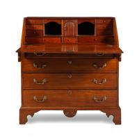A Chippendale Carved Mahogany Slant-Front Desk