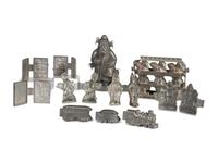 A Group of Pewter Figural Ice Cream and Candy Molds