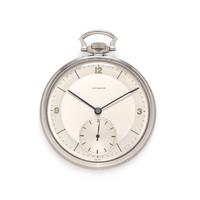 Gubelin, Stainless Steel Open Face Pocket Watch, Circa 1940's