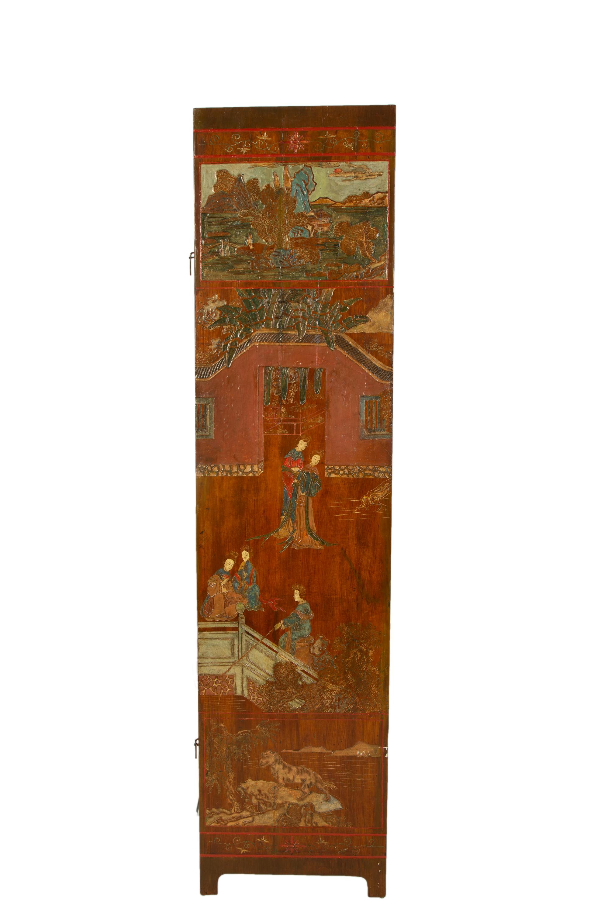 A Chinese Coromandel Hardwood Six-Panel Screen — 19TH/20TH CENTURY