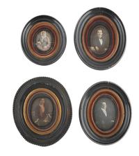 [EARLY PHOTOGRAPHY]. 10 daguerreotype portraits of men and women housed in assorted frames.