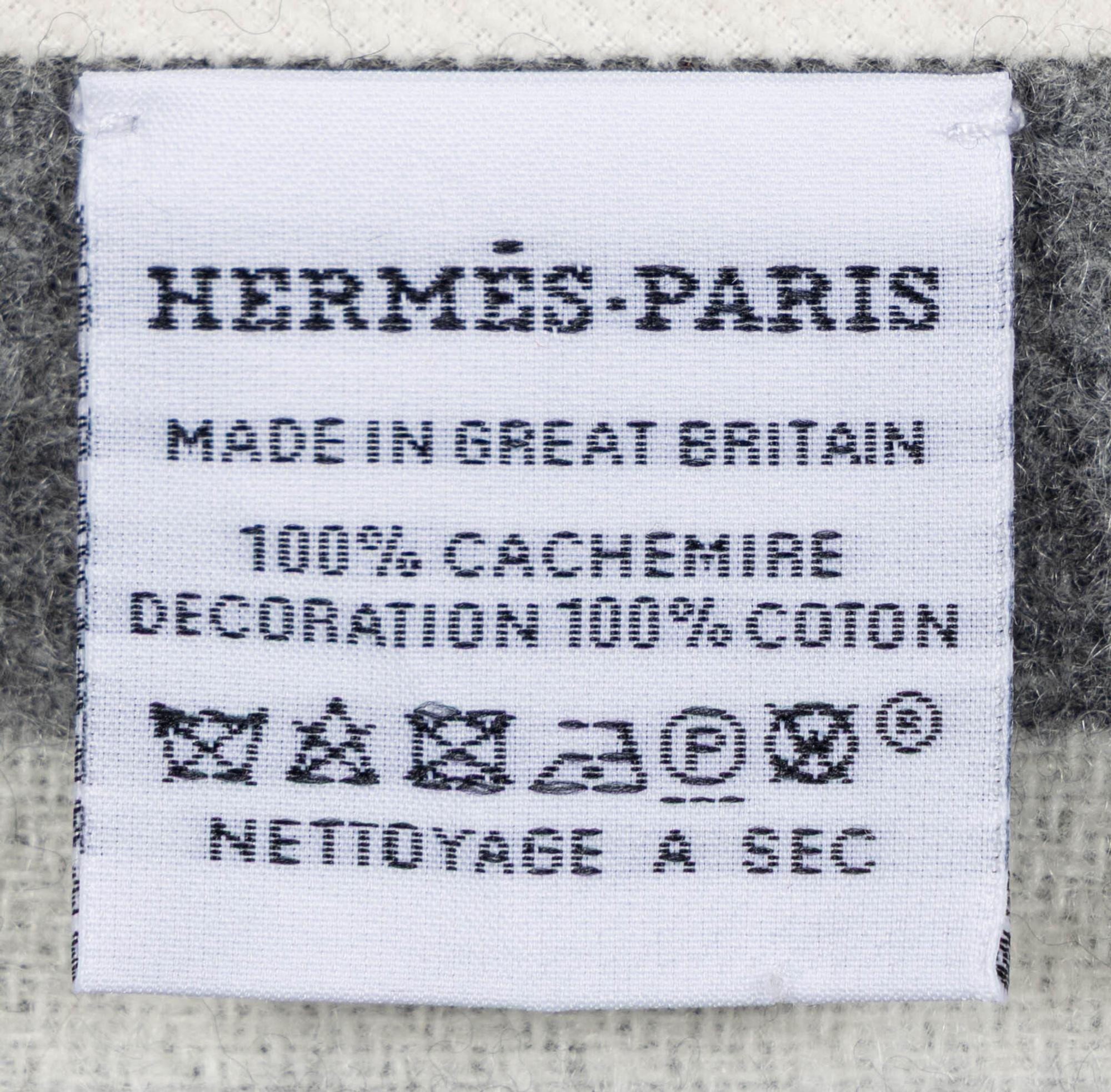 Hermès, Coaching Double-Faced Cashmere Triangle Scarf