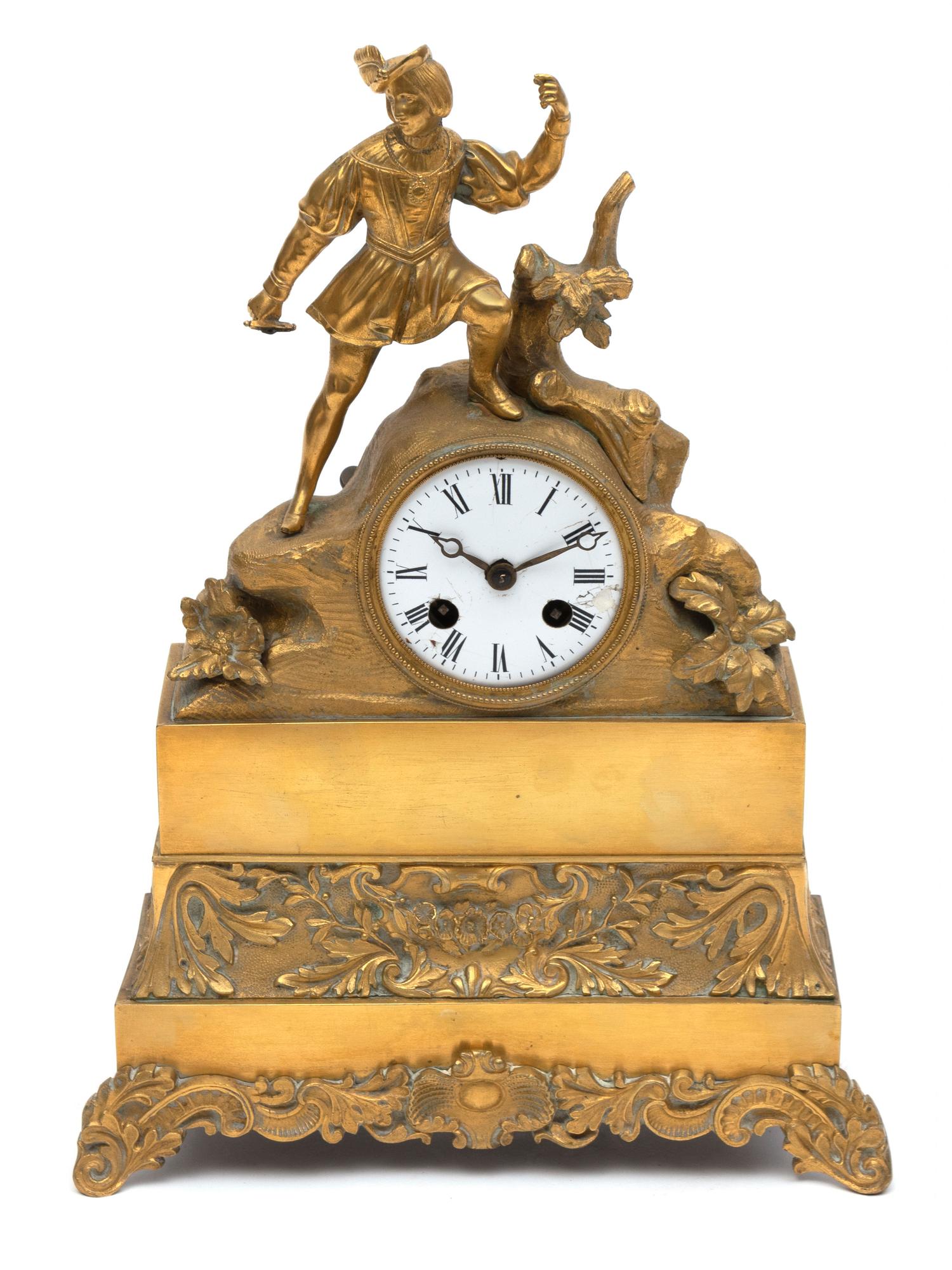 A French Empire Gilt Metal Shelf Clock — 19TH CENTURY