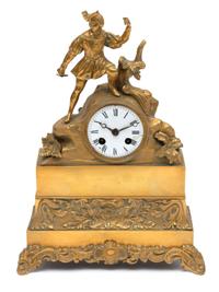 A French Empire Gilt Metal Shelf Clock — 19TH CENTURY