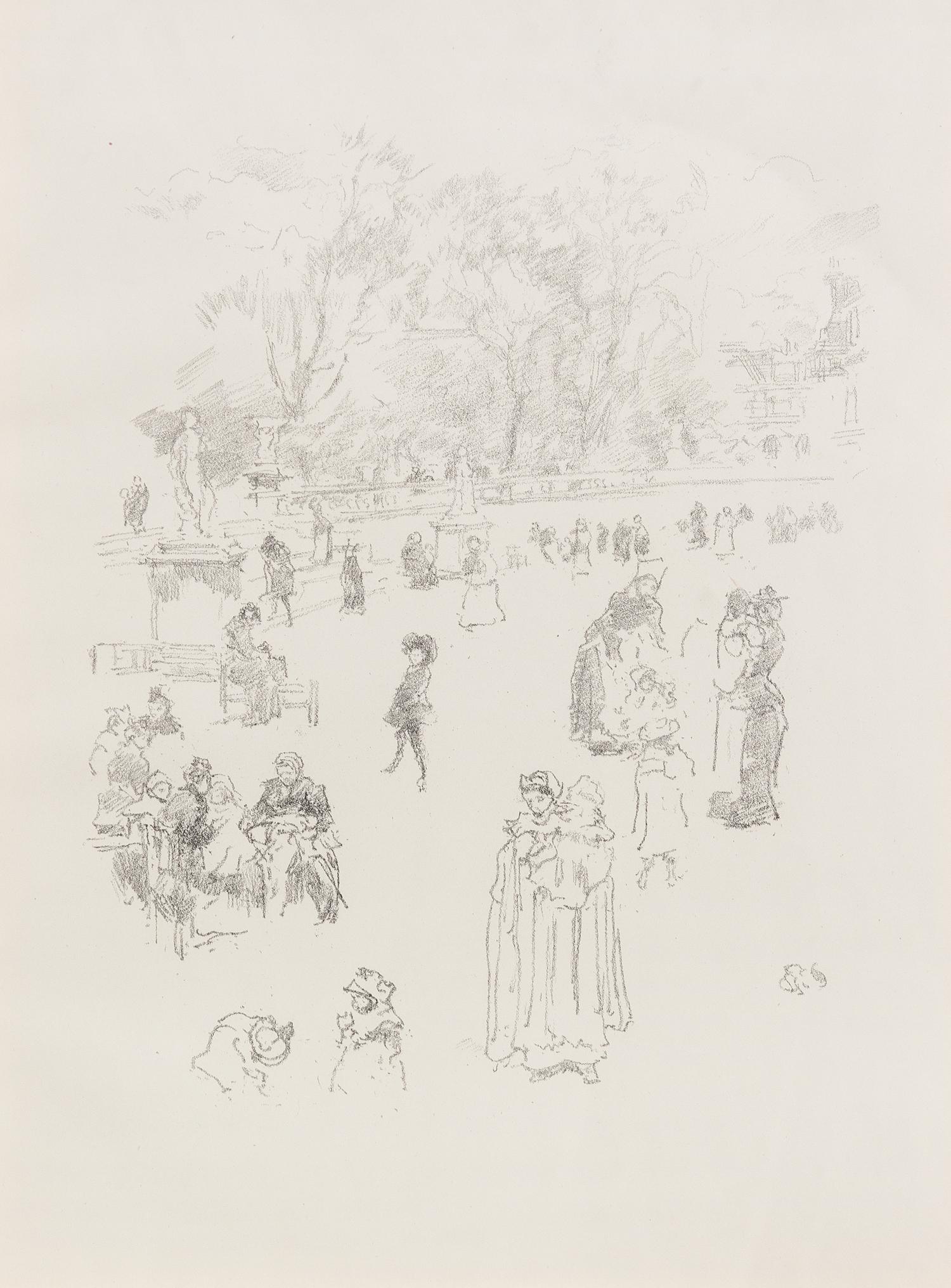 James Abbott McNeill Whistler, (American, 1834-1903), Nursemaids: Les Bonnes du Luxembourg, c. 1894