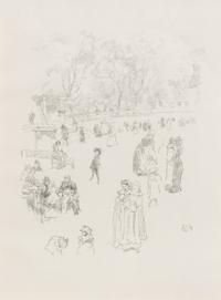 James Abbott McNeill Whistler, (American, 1834-1903), Nursemaids: Les Bonnes du Luxembourg, c. 1894