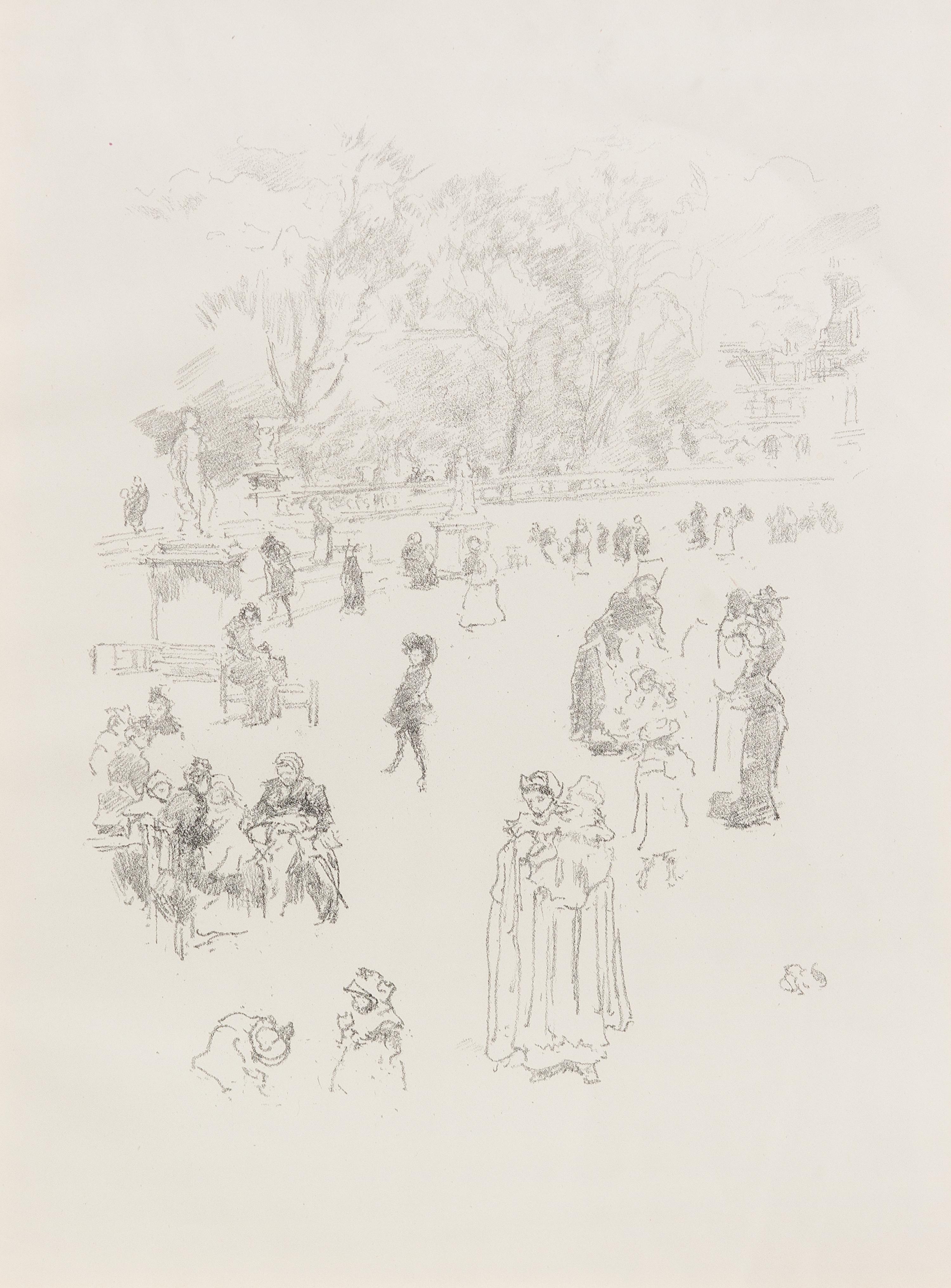 James Abbott McNeill Whistler, (American, 1834-1903), Nursemaids: Les Bonnes du Luxembourg, c. 1894