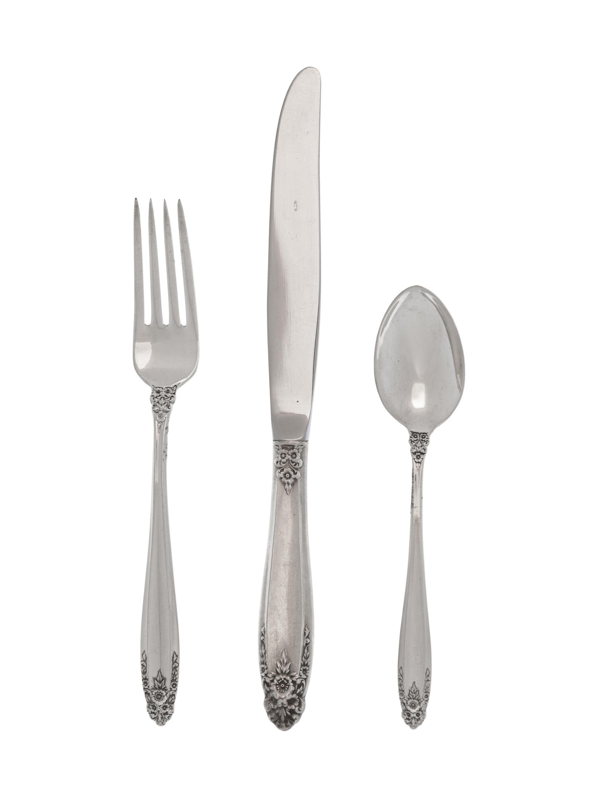 An American Silver Flatware Service