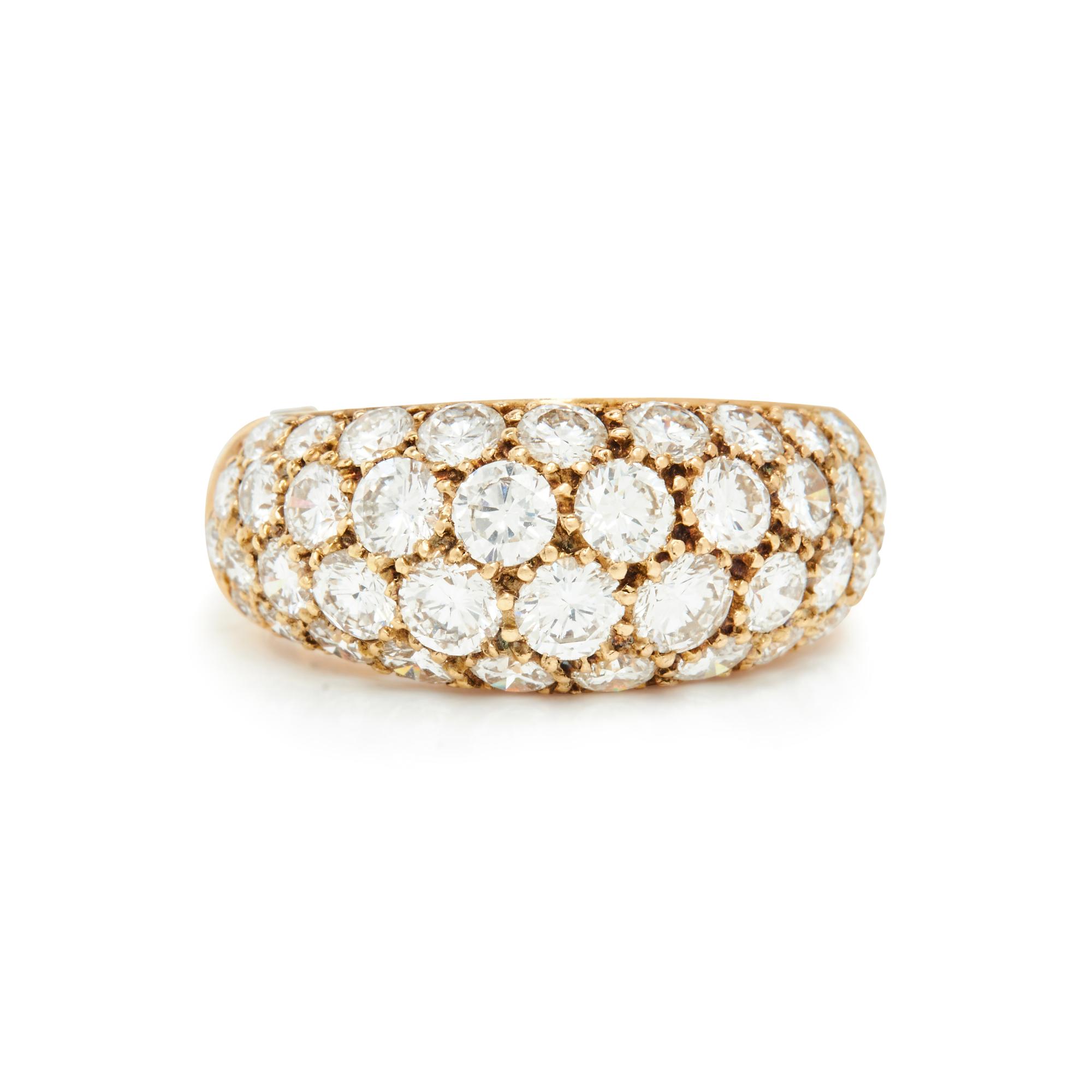 YELLOW GOLD AND DIAMOND BOMBÉ RING