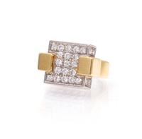 An 18 Karat Gold and Diamond Ring, 11.80 dwts.