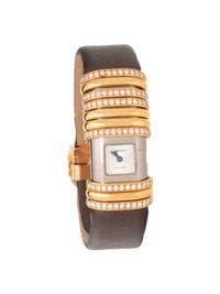 CARTIER, 18K YELLOW GOLD, TITANIUM AND DIAMOND 'DECLARATION' WATCH