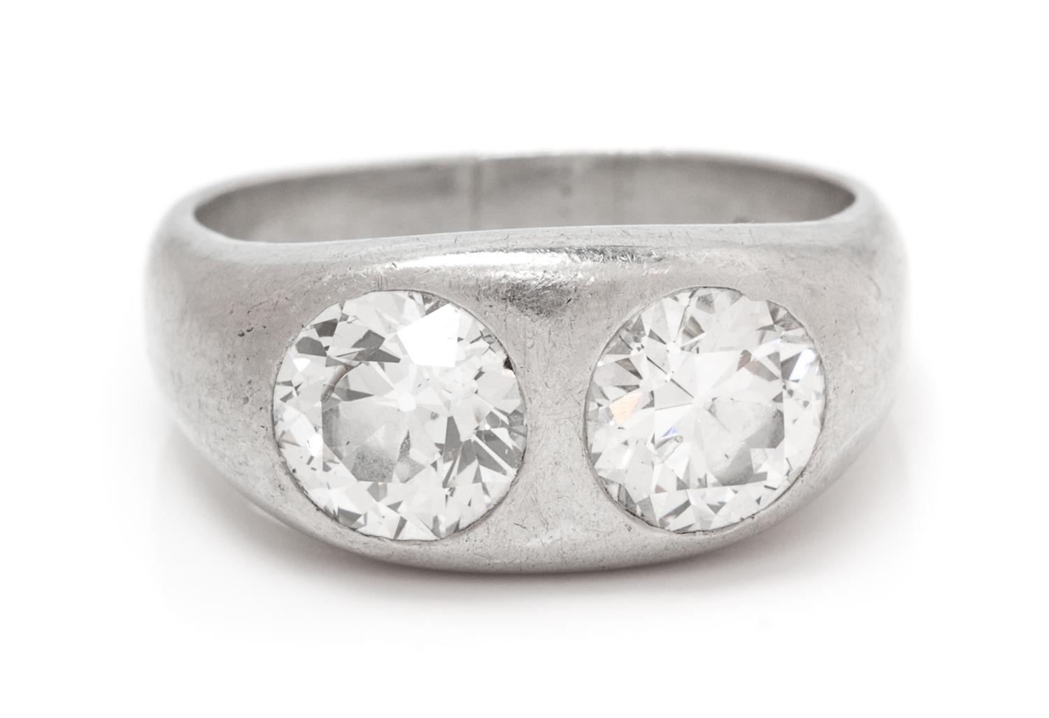 A Platinum and Diamond Ring
