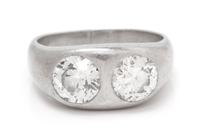 A Platinum and Diamond Ring