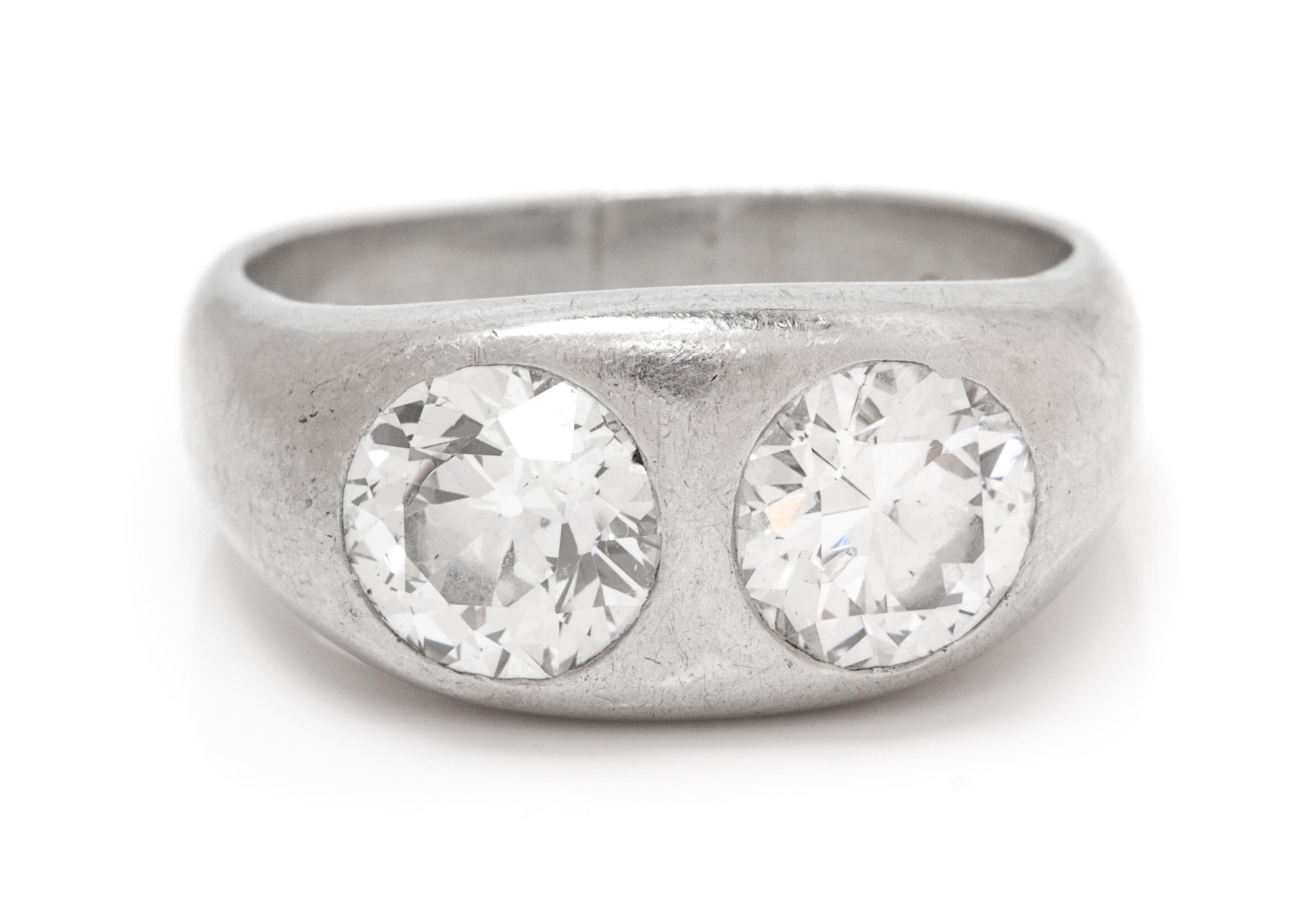A Platinum and Diamond Ring