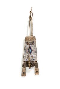 Southern Plains Beaded Buffalo Hide Strike-a-Light Bag