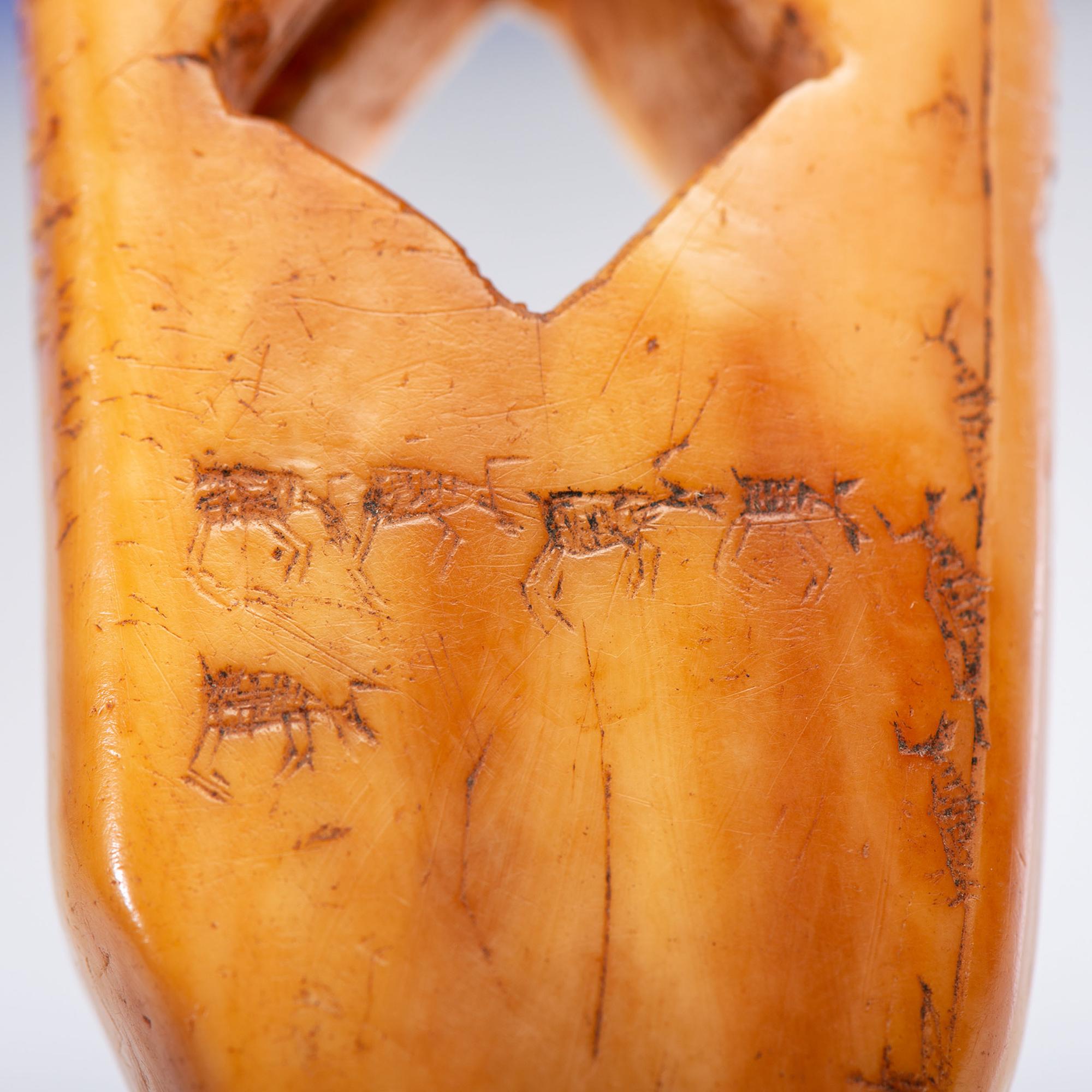 Iñupiat Fossilized Walrus Ivory Adze Handle