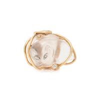 ROCK CRYSTAL CAT RING