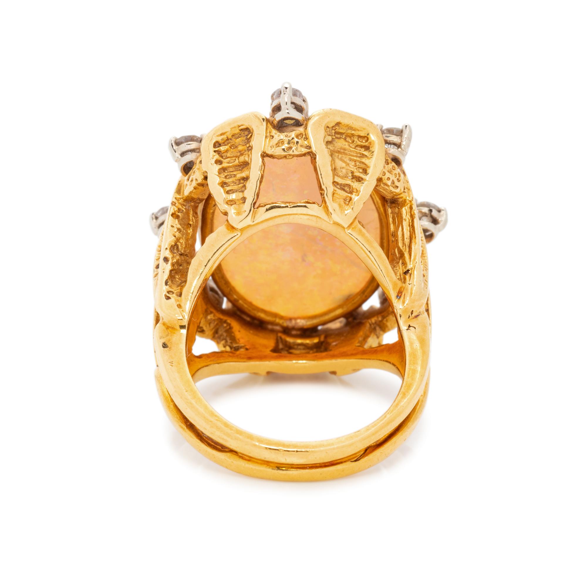 OPAL AND DIAMOND RING