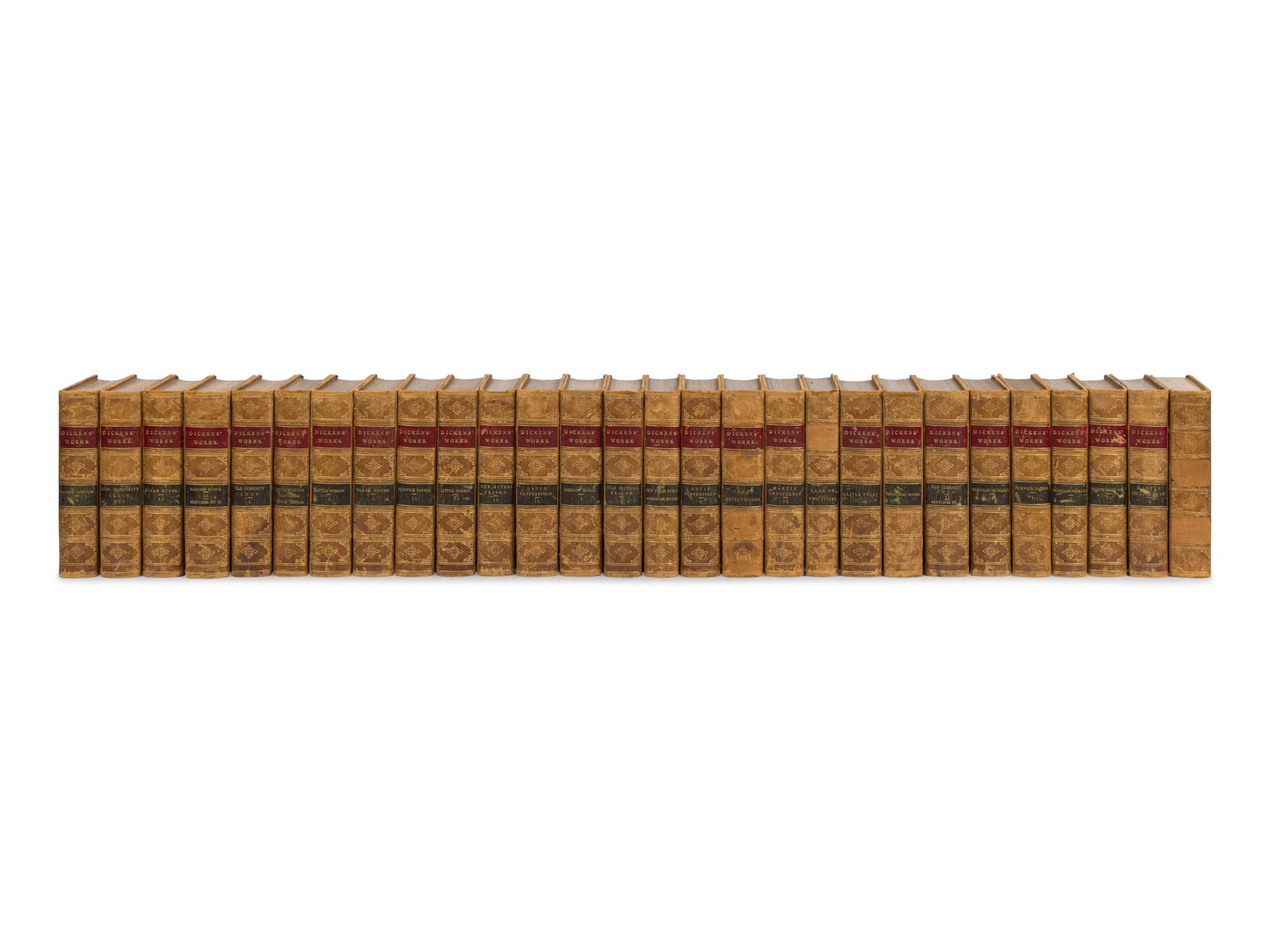 [BINDINGS & SETS]. DICKENS, Charles (1812-1870). Works . New York: Hurd and Houghton, 1871-1872.