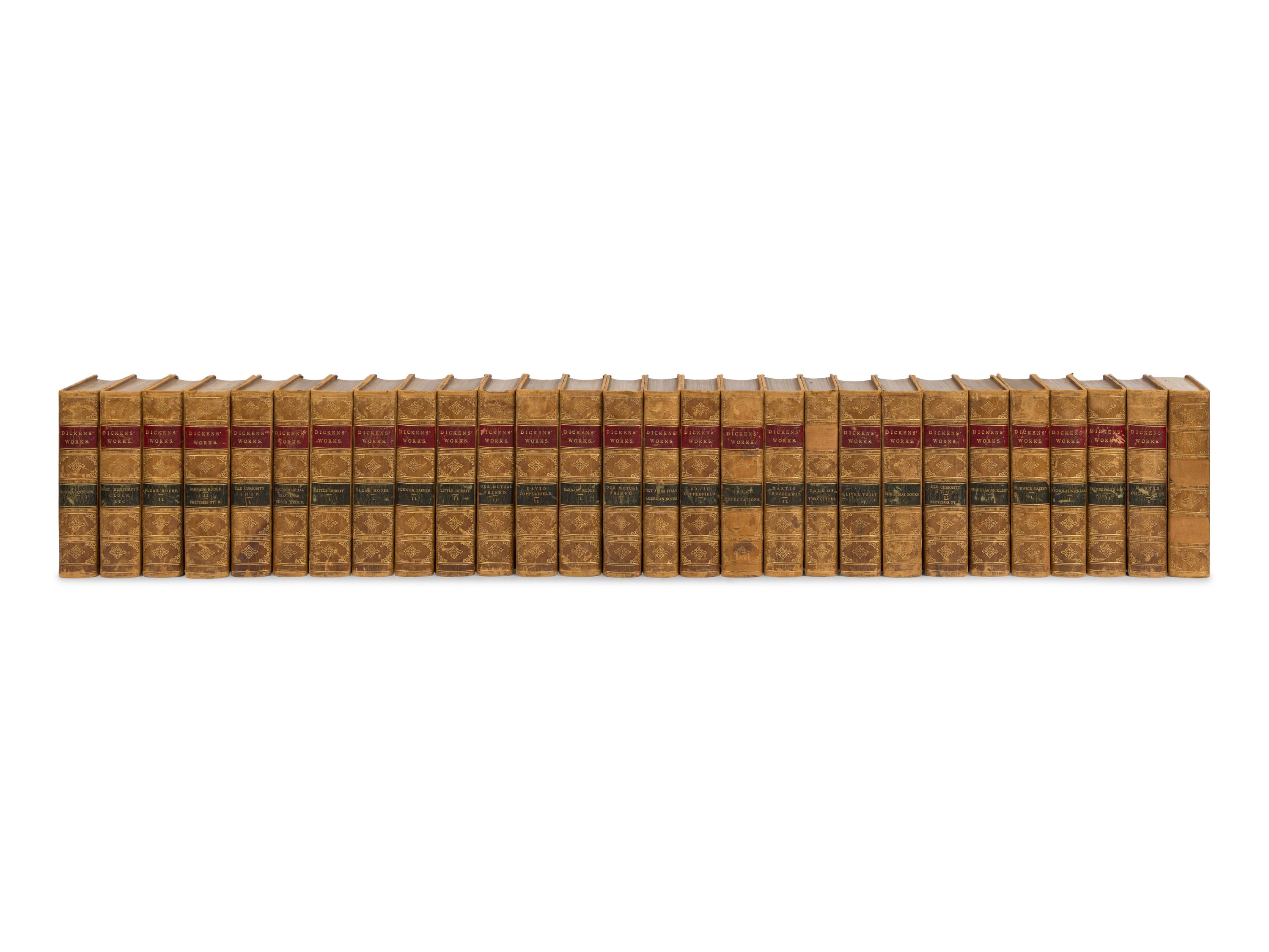 [BINDINGS & SETS]. DICKENS, Charles (1812-1870). Works . New York: Hurd and Houghton, 1871-1872.