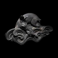 A Japanese 'Rabbit' Roof Tile, Onigawara, Edo Period