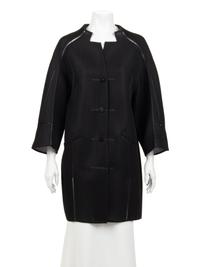 Ralph Rucci Polyester Mesh Jacket with Net Inserts