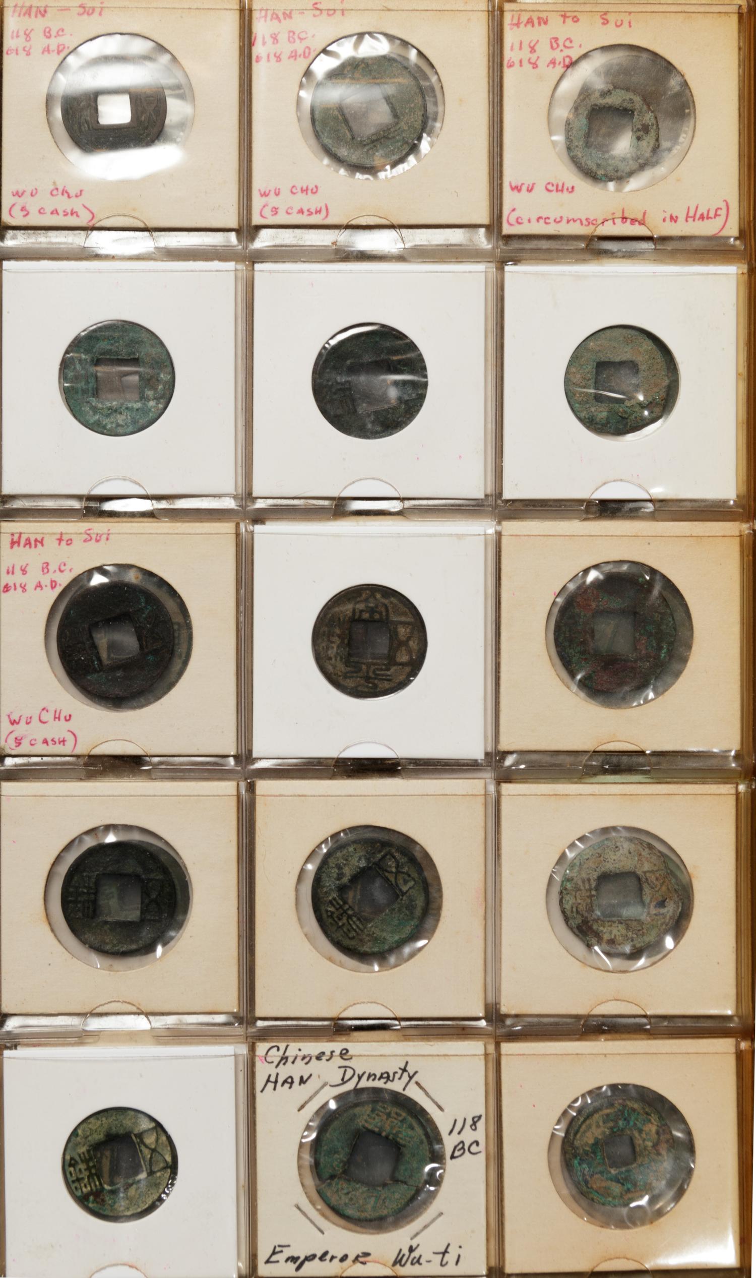 A Large Collection of Chinese Coins and Pendants