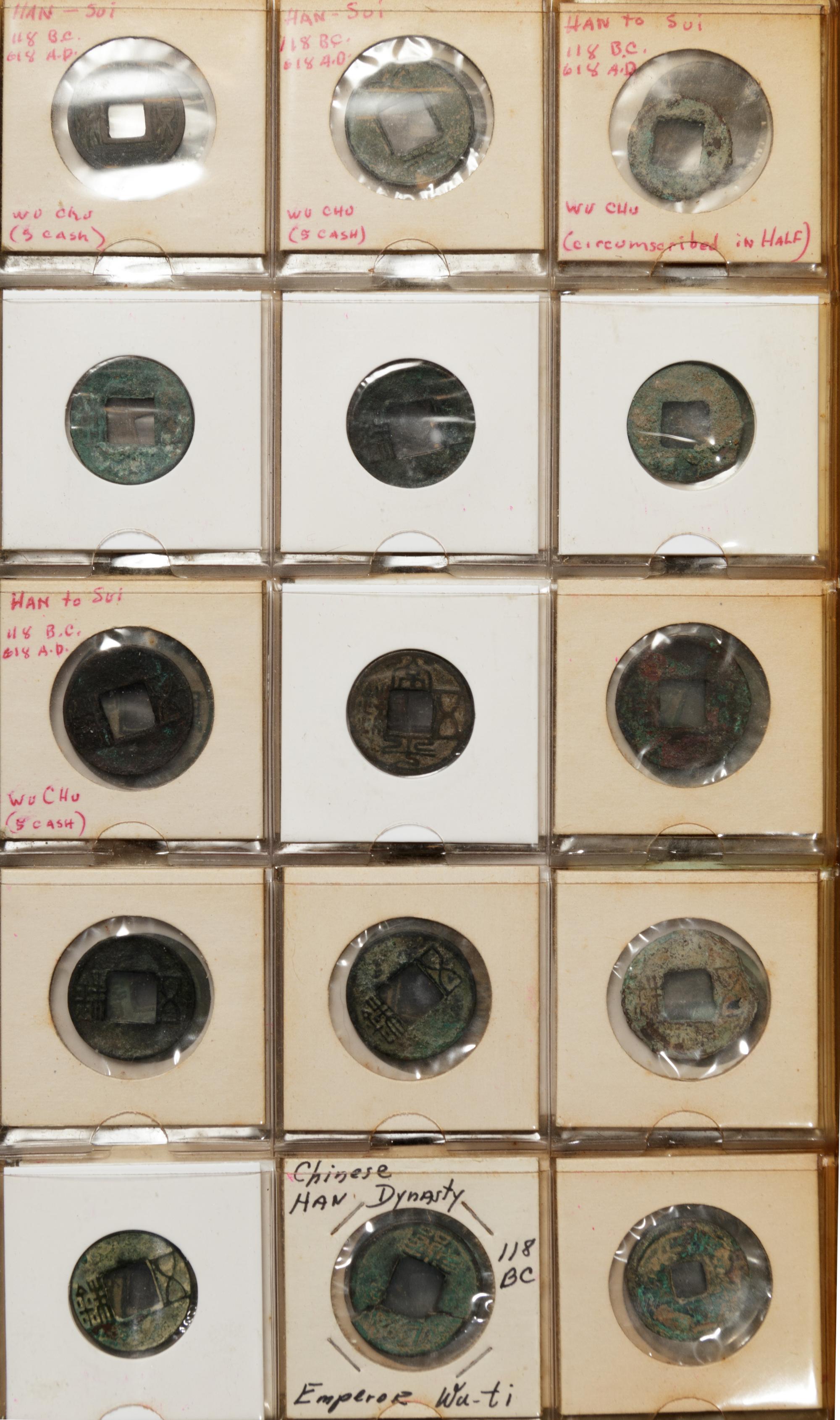 A Large Collection of Chinese Coins and Pendants