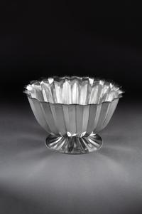 A Vienna Secessionist Silver Footed Bowl, Designed by Dagobert Peche, Executed by Wiener Werkstatte, Vienna, First Quarter 20th Century