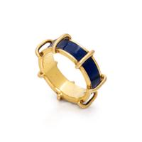 TIFFANY & CO., SCHLUMBERGER, YELLOW GOLD AND ENAMEL RING