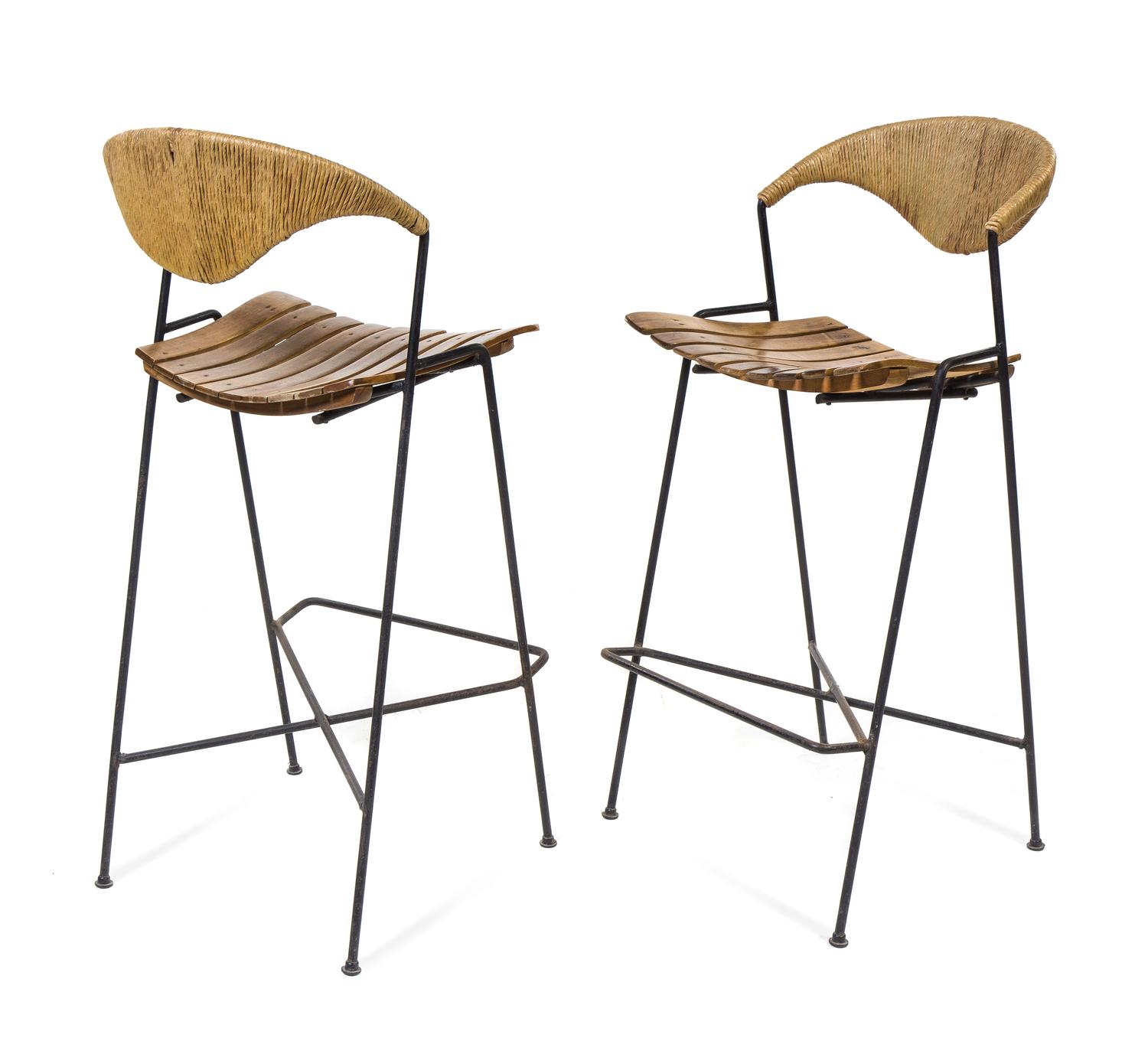 Arthur Umanoff, RAYMOR, c. 1957, a set of six bar stools