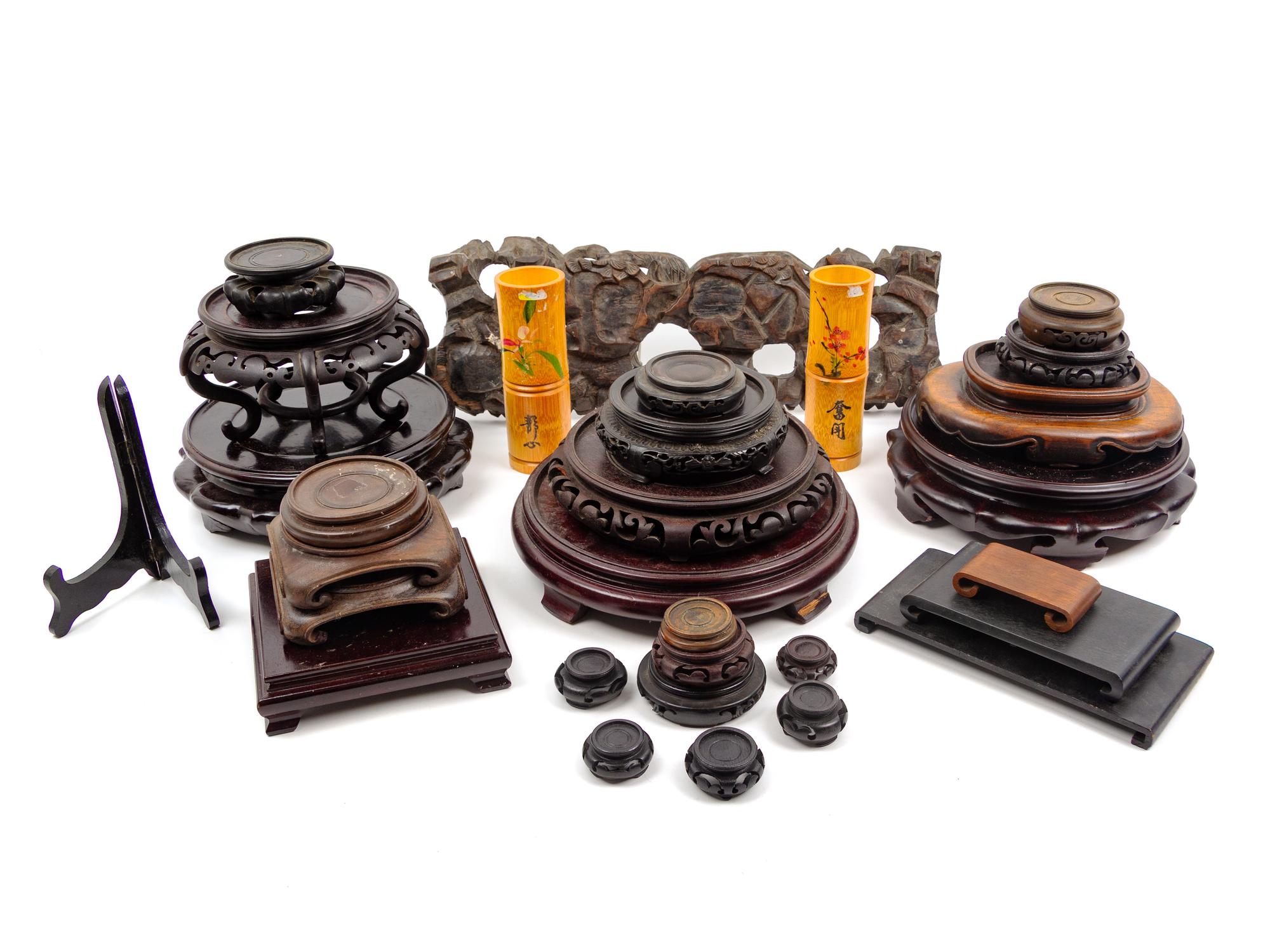 A Group of Chinese Wood Stands