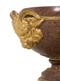 A Neoclassical Style Gilt Bronze Mounted Granite Urn