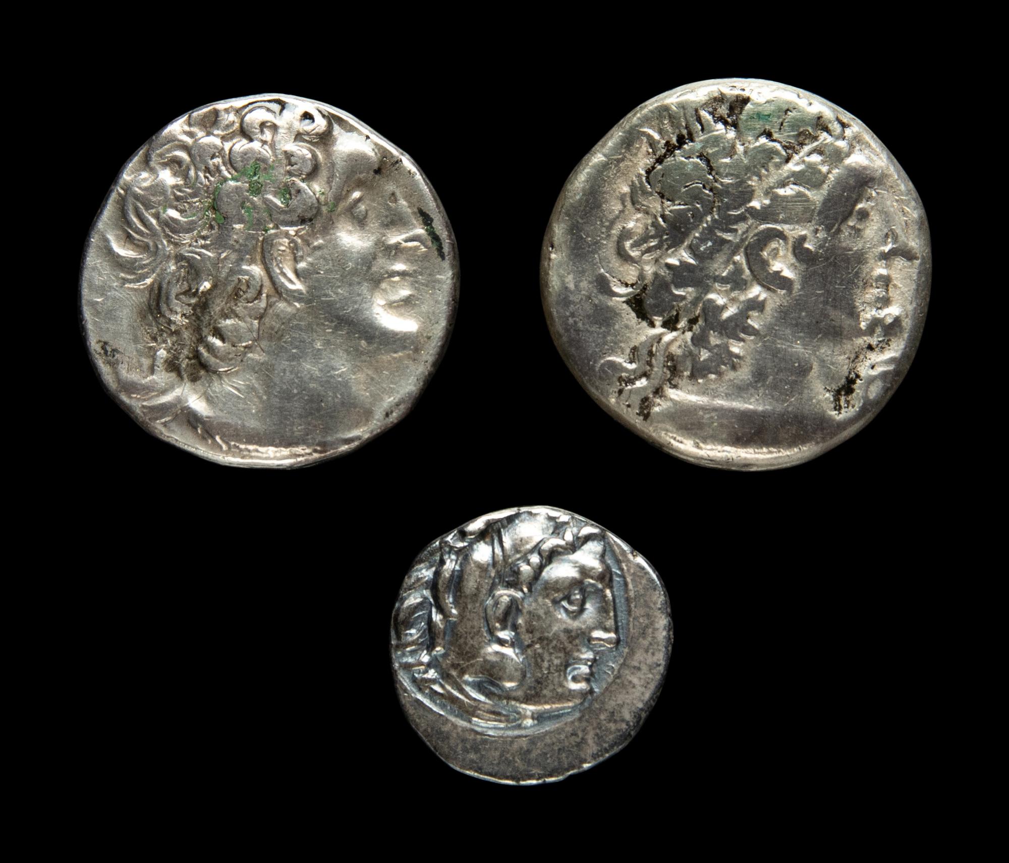 [ANCIENT] Macedonia. Alexander the Great. Three AR Coins. (c. 330 BC)