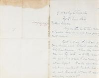 DICKENS, Charles (1812-1870). Autograph letter signed (“Charles Dickens”), to John Kenyon, 5 June 1844.