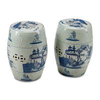 A Pair of Chinese Porcelain Garden Seats