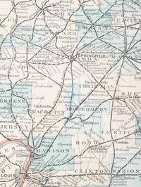Official Road Map of Illinois. Chicago: Warner & Beers, N.d. Plate 11. 25 ¾ x 23 ¾ in. Matted and framed.