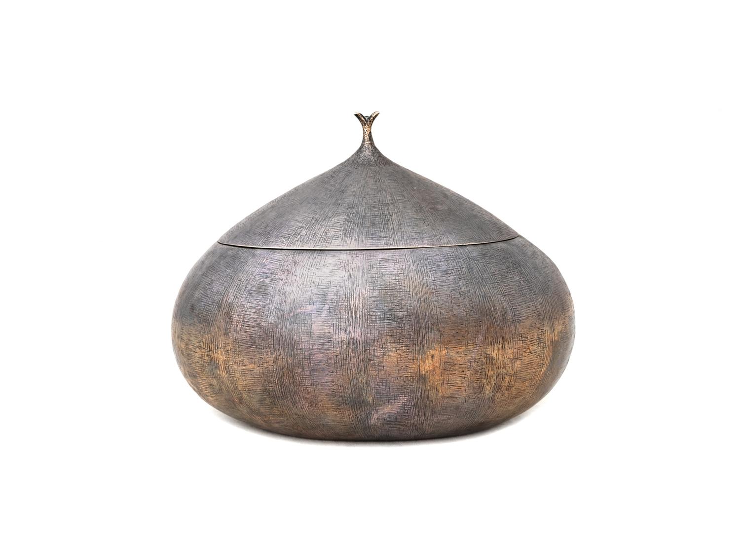 A Buccellati Silver Chestnut Box