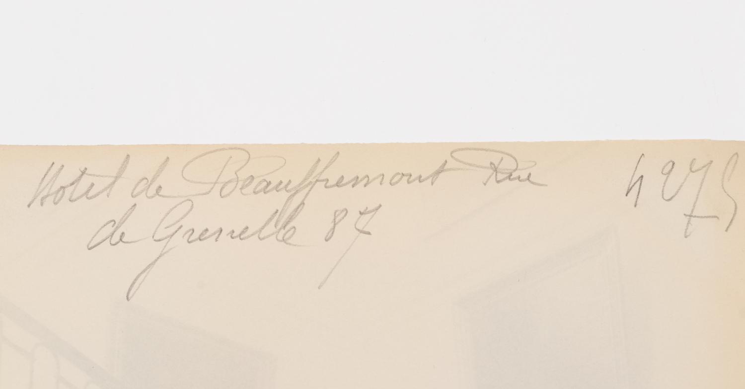 A group of three photographs ( Escalier, rue Beautreilles 7, 1904 (4e arr) , 1903-1904; Hôtel de Beauffremont, rue de Grenelle 87 , 1901; Hôtel de Grancry, 83 rue Richelieu , 1907)