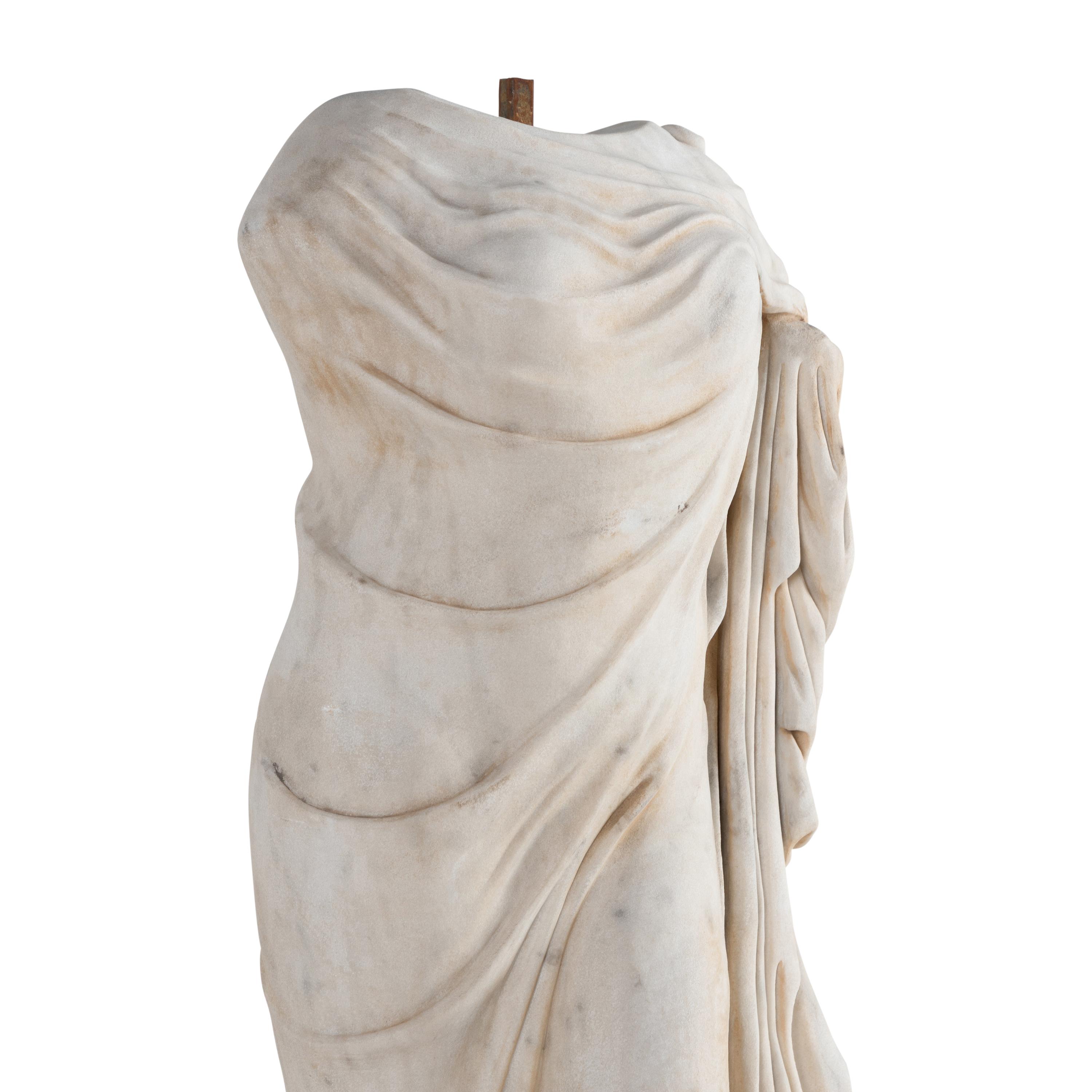 A Large Italian Marble Female Torso