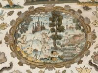 An English Stumpwork Embroidered Panel