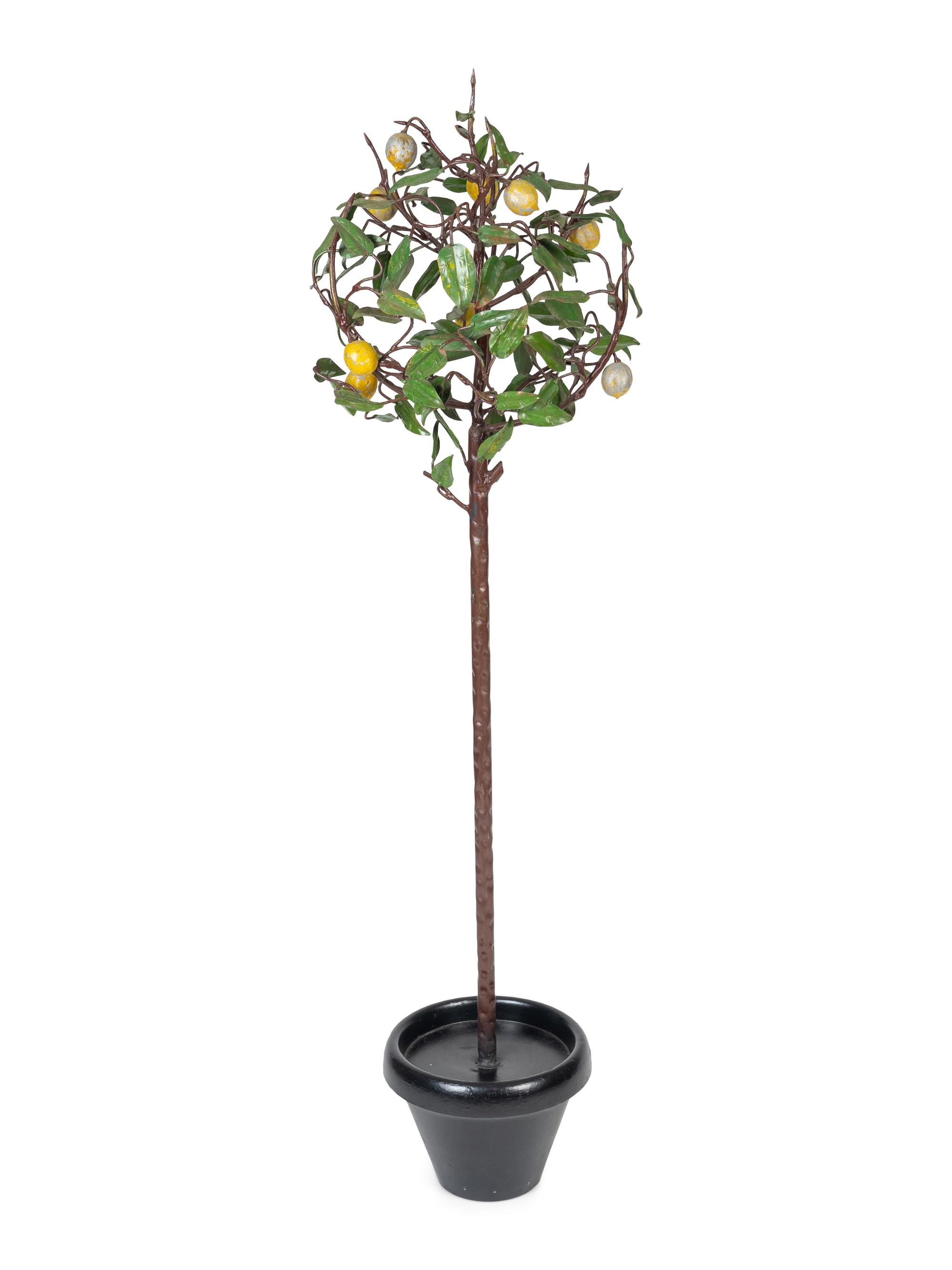 A Painted Tole Lemon Tree — 20TH CENTURY