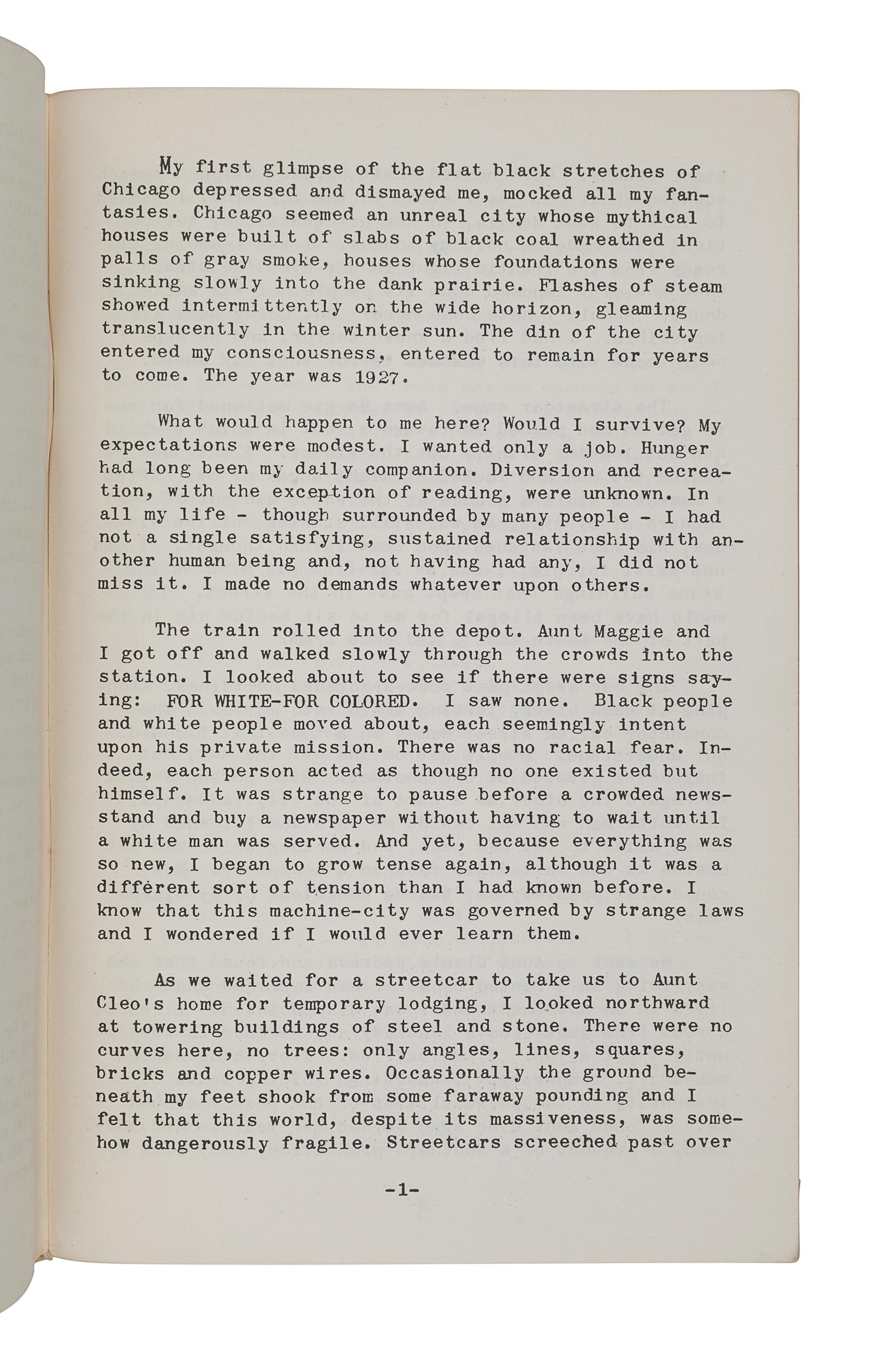 [CAMUS, Albert (1913-1960), his copy]. - WRIGHT, Richard (1908-1960). - WEBB, Constance (1939-1948). A Hitherto Unpublished Manuscript. N.p.: Strictly private circulation [Constance Webb], n.d. [ca 1946].
