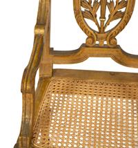 A Louis XVI Style Giltwood Child's Armchair