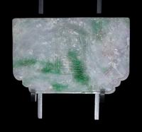 Two Chinese Jade and Jadeite Plaques