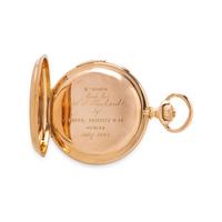 PATEK PHILIPPE, 18K YELLOW GOLD MINUTE REPEATER POCKET WATCH WITH TWO EXTRACTS
