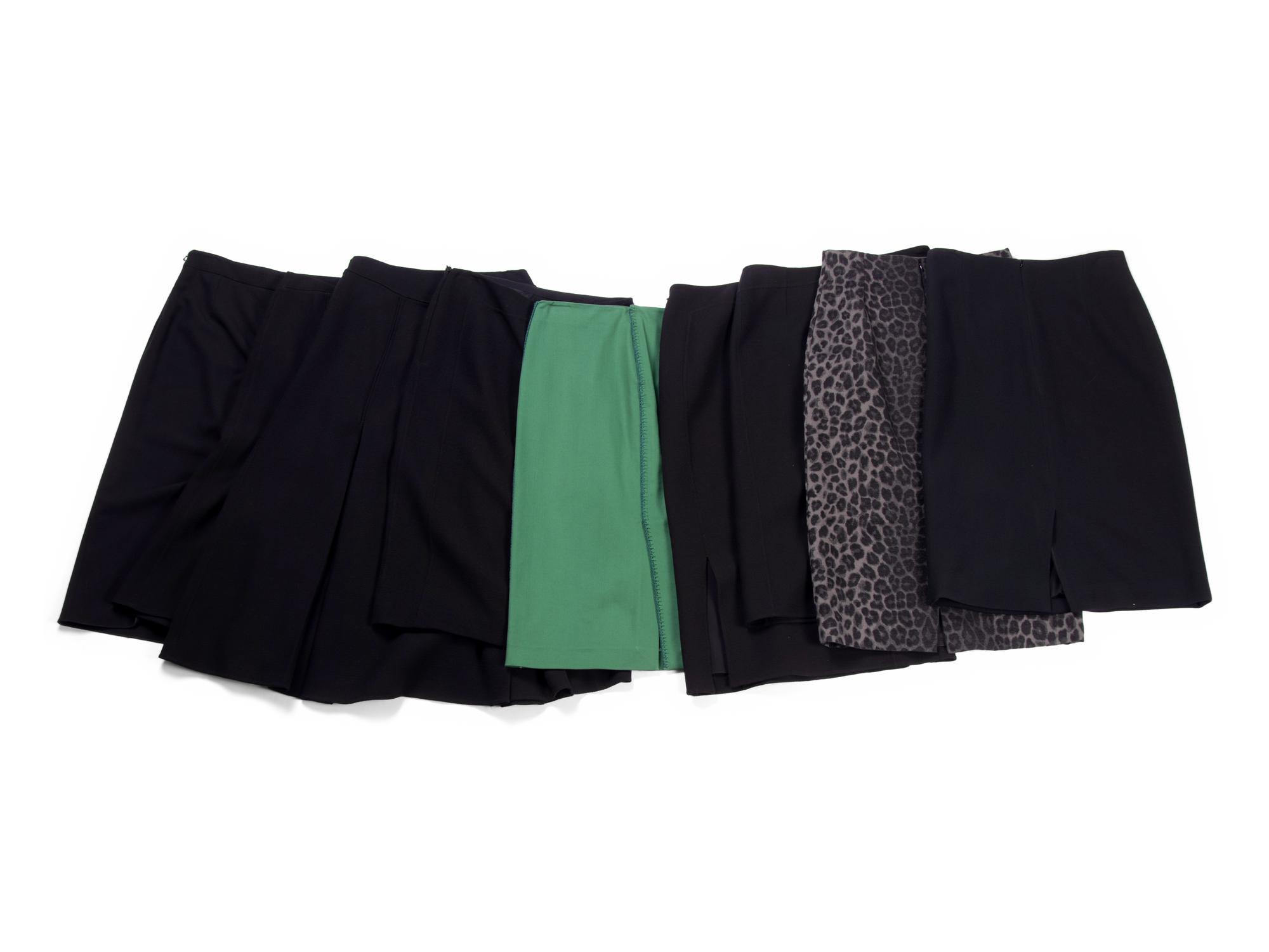 Nine Designer Skirts: Five Ralph Rucci, One Fendi, One Lanvin, and Two Christian Dior