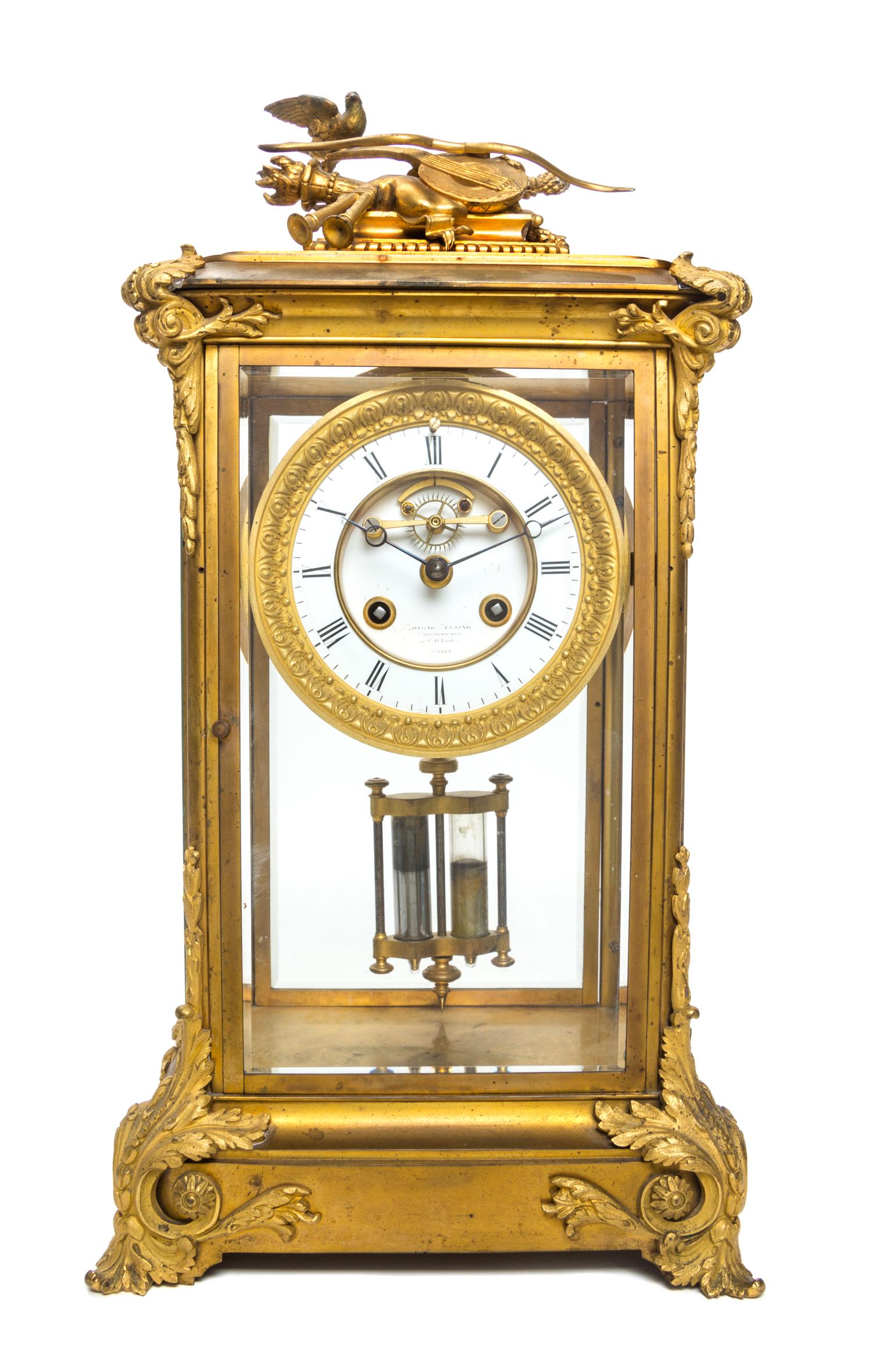 A German Gilt Bronze Regulator Clock Height 18 1/4 inches. — CONRAD FELSING, BERLIN, 19TH/20TH CENTURY