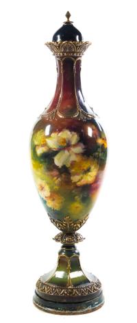 A Royal Bonn Pottery Floor Vase Height 49 inches. — EARLY 20TH CENTURY